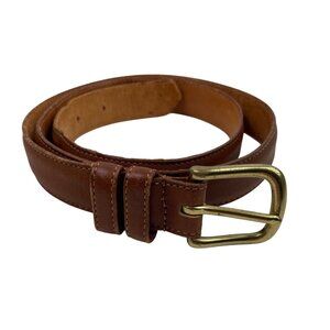 Vintage Coach British Tan #6600 Leather Belt Solid Brass Buckle Men’s Size 40"